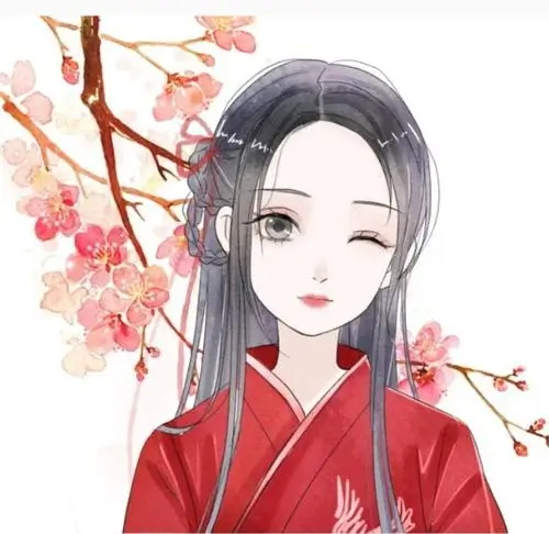 黑白线稿风男生动漫头像